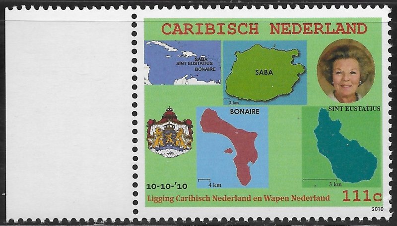 Caribbean Netherlands #1 111c Map of Islands & West Indies   ~ MNH