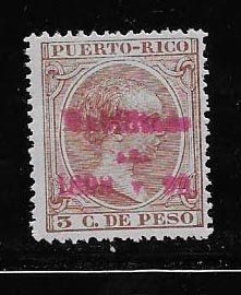 PUERTO RICO STAMP VFU HABILITADO 1898-99 #OCTD6