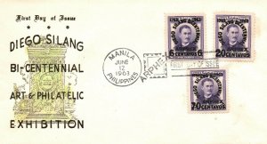 Philippines 1963 Diego Silang Series FDC - Hand Colored Cachet - L32522