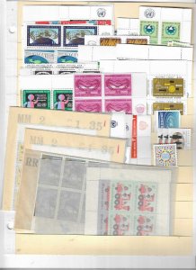 UNITED NATIONS COLLECTION ON STOCK SHEET ALL MINT