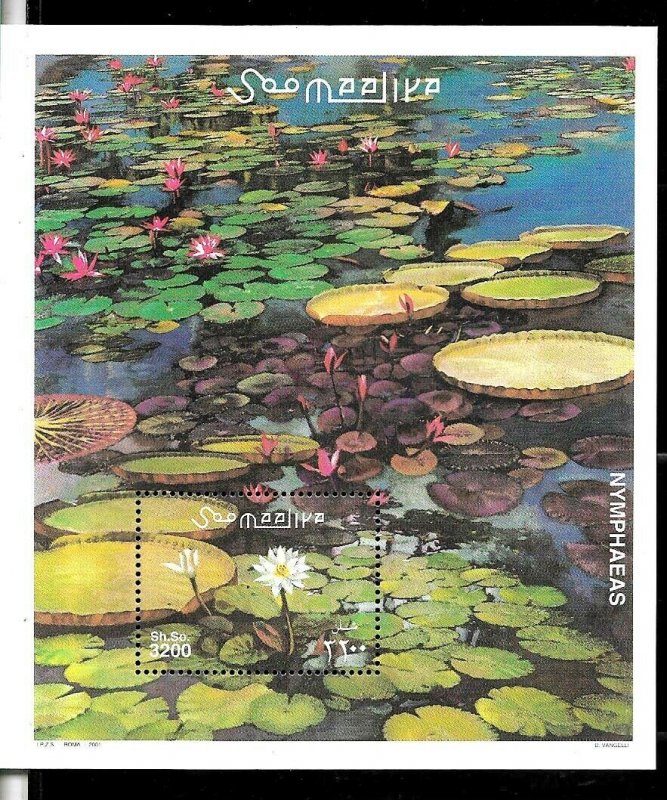 #8043 SOMALIA 2001 FLORA FLOWERS SOUVENIR SHEET YV BL 79 MNH