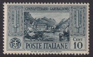 Sc# 280 Italy 1932 50th Ann. death Giuseppe Garibaldi 10c issue MNH CV $6.00