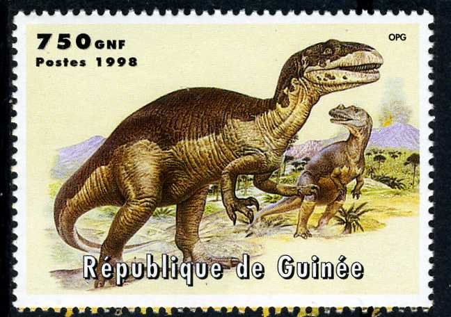 Guinea 1998 DINOSAURS 1 value Perforated Mint (NH)