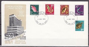 New Zealand, Scott cat. 444-448. Sea Horse & Fish. First day cover. ^