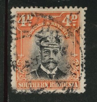 Southern Rhodesia Scott 6 KGV 1924 4p CV $3.25