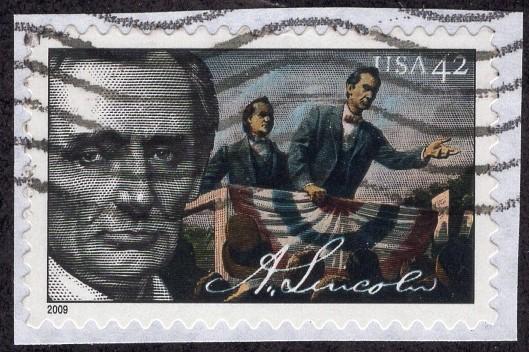 USA 4382 - Used - 42c Lincoln as Politician (On Paper) (2009) (cv $0.85)