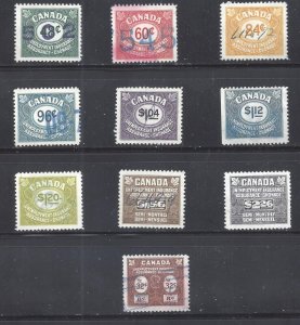 Canada # FU39/FU52 (VAN DAM) USED UNEMPLOYMENT INSURANCE STAMPS BS27928