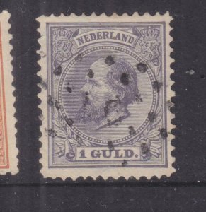 NETHERLANDS, 1888 William, perf. 12 1/2 x 12, 1g. Slaye Violet, usded.