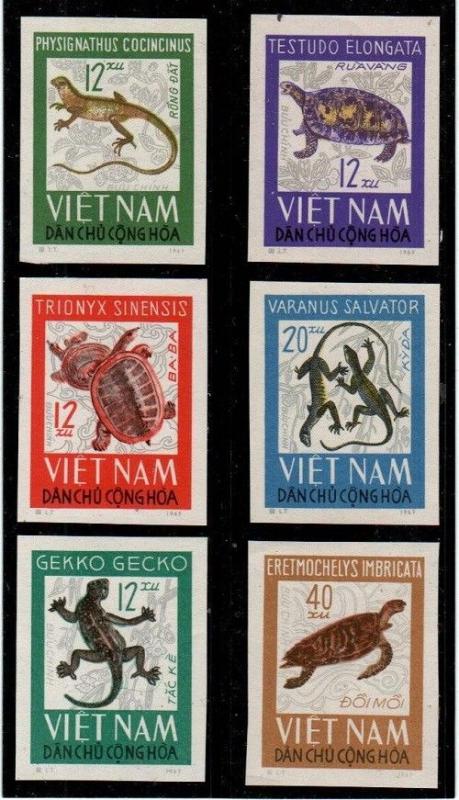 North Vietnam Scott 413-18 Mint NH imperf (Catalog Value $20.00)