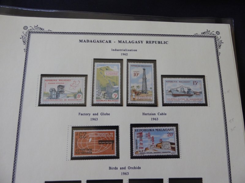 Madagascar 1959-1975 Mainly MNH Stamp Collection on Scott Spec Album Pages