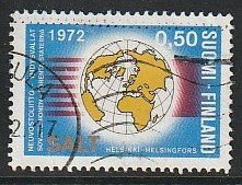 1972 Finland - Sc 515 - used VF - 1 single - Globe, US and USSR Flags