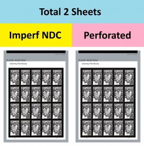 US 6053 6053a Black Heritage Phillis Wheatley F imperf NDC sheet set 2 MNH 2026