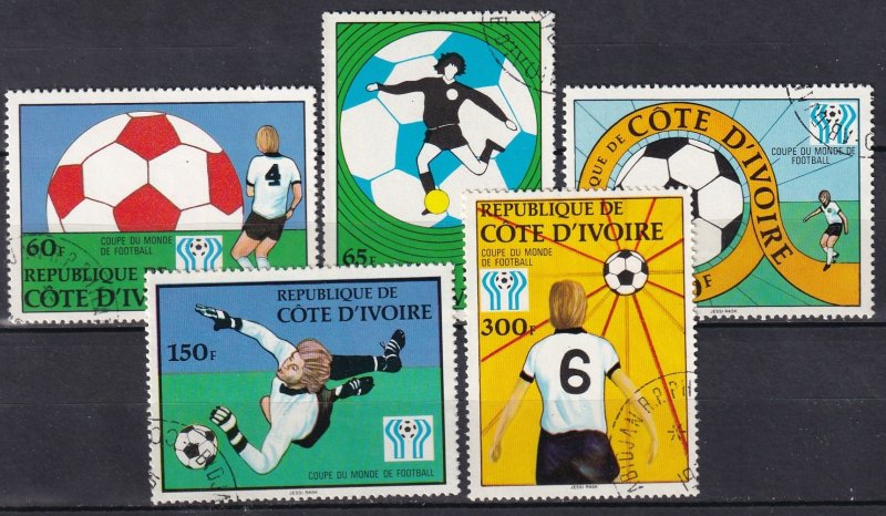 Ivory Coast #466-70 F-VF UseCV $2.65 (S10586)