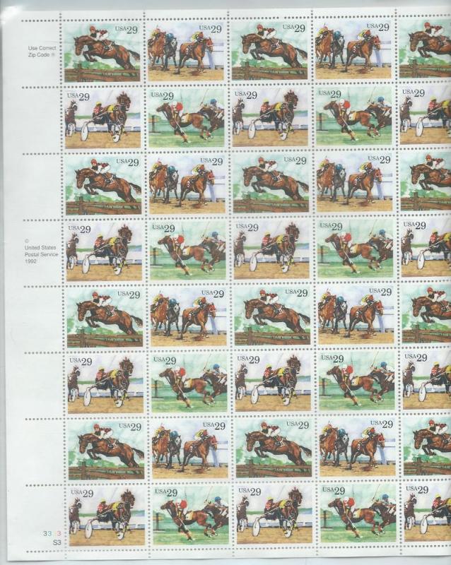 United States  Scott 2756-2759  MNH  Horses racing