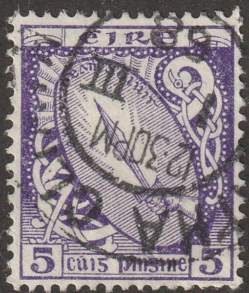 Ireland stamp, Scott#72, used, hinged, 5, purple, # I-72