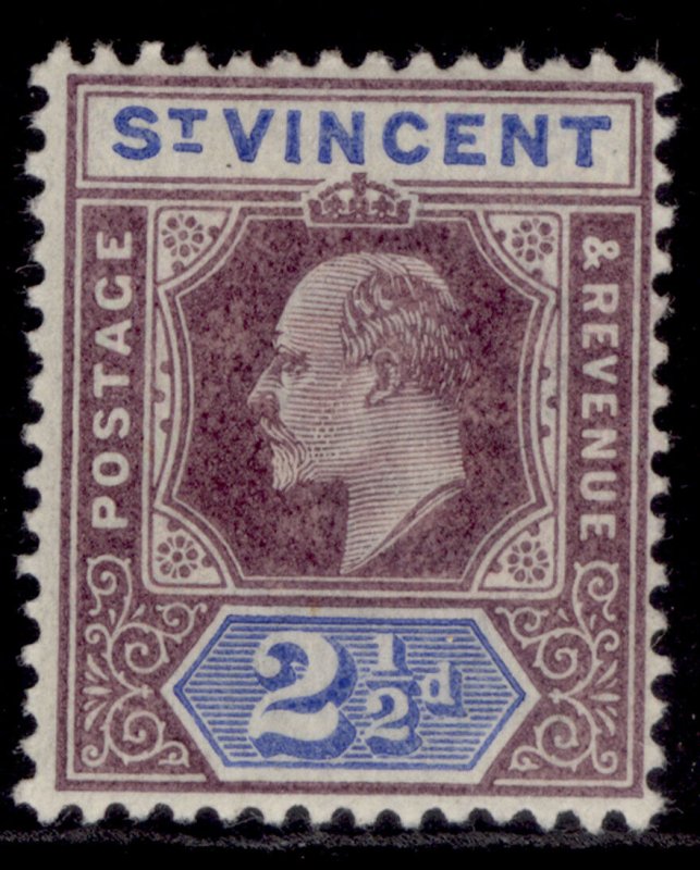 ST. VINCENT EDVII SG79, 2½d dull purple & blue, LH MINT.