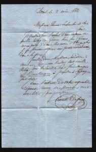 France 1862 Letter Cover Abras to Paris - Z15688