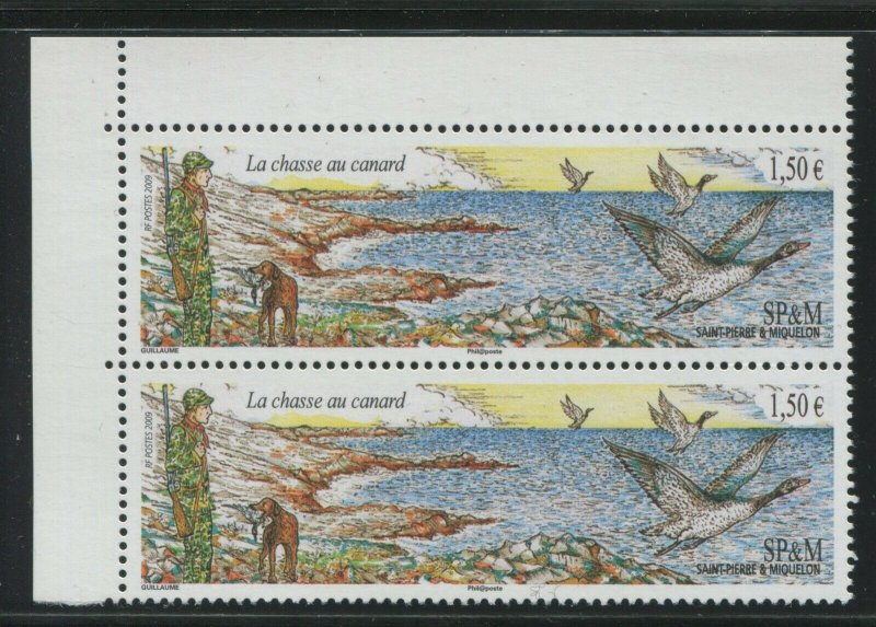 Saint-Pierre & Miquelon 2009 Sc 894 Birds Duck Hunting CV $4.50