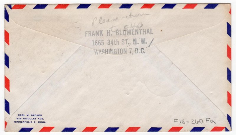 Pan Am First Flight Pennsyvania to Turkey 1949, 21 pieces flown