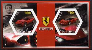 Chad 2014 Ferrari Cars #2 imperf sheetlet containing two ...