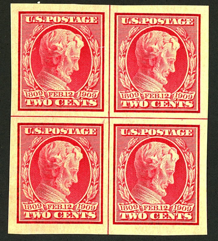 U.S. #368 MINT LINE BLOCK OF 4 OG NH