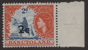 Mint Never Hinged SC63 SG60 2c on 2d Selvedge at right with guidelines