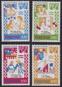 Faroe Islands - 1982 - Scott #86-89 - MNH - Ballad of Harra Paetur and Elinborg