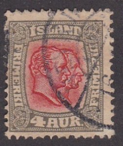 Iceland # 73, King Christian IX & Frederik VIII Third Cat