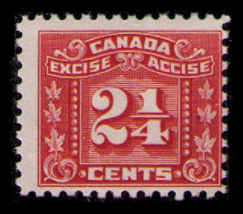 CANADA REVENUE TAX 1934 VINTAGE RARE 2¼c #FX63 FINE MNH STAMP CAT $37.50 (V364)