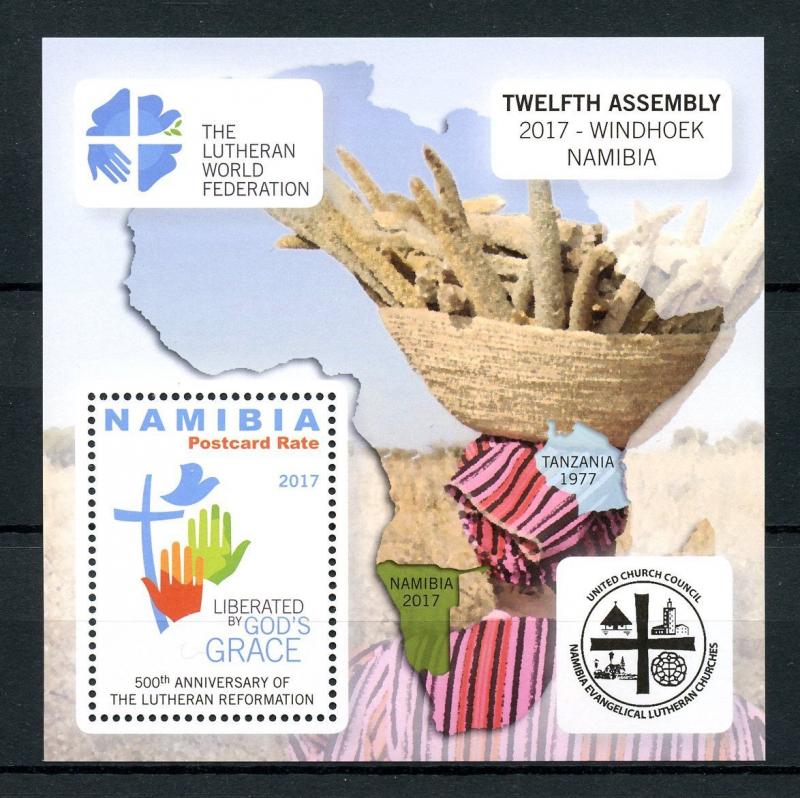 Namibia 2017 MNH Lutheran Reformation 500th Anniv 1v M/S Luther Religion Stamps