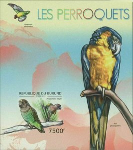 Parrots Birds Imperforated Souvenir Sheet Mint NH