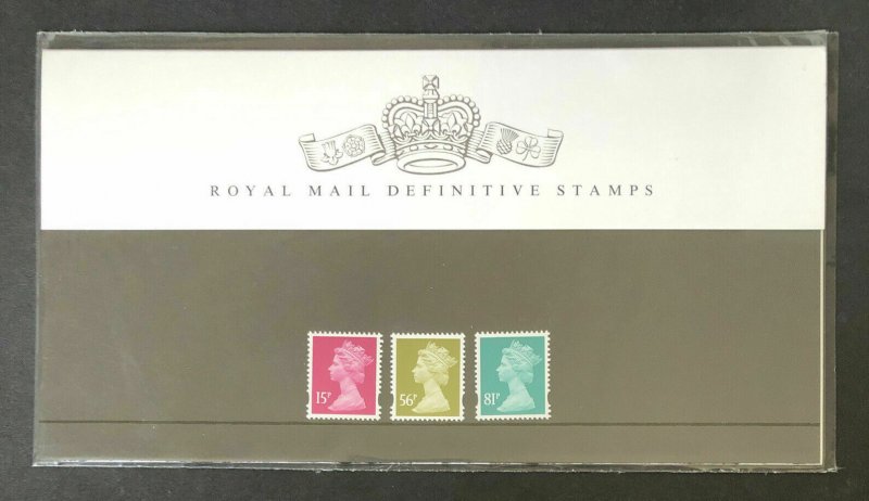 2008 Machin DLR Definitives 15p, 56p and 81p in Presentation Pack no 78 U/M