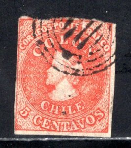 Chile  #9a  Used  F   CV $20.00   ...   1330003