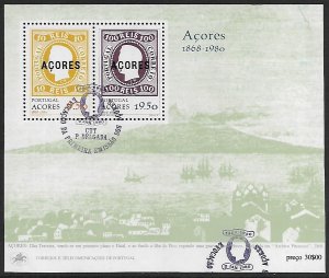 Azores # 315a - First Azores Stamp - MS - unused F.D.Cancel....{S}
