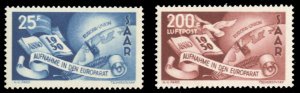 Saar #226, C12 Cat$175, 1950 Council of Europe, set of two, never hinged