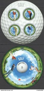 2013 Solomon Islands Golf Tiger Woods Mcllroy #2377-81 1+1 ! Shape ** Ls821