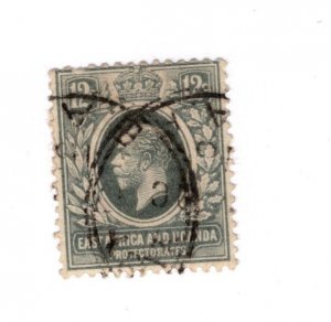 East Africa and Uganda #5 Short Perf Used Stamp - CAT VALUE $140.00