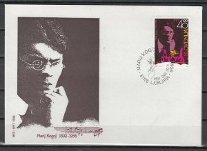 Slovenia, Scott cat. 145. Composer Marj Kogoj. First day cover. ^