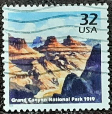 US Scott # 3183h; used 32c Grand Canyon from 1998; VF centering; off paper