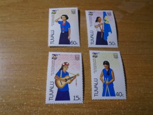 Tuvalu  #  328-31  MNH  Scouting