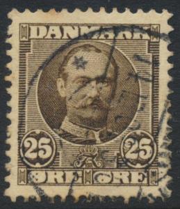 Denmark Scott 75 (AFA 57), 25ø brown Frederik VIII, VF used