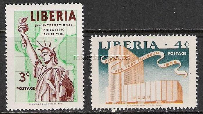 LIBERIA 355-56 MOG STATUE OF LIBERTY H1139