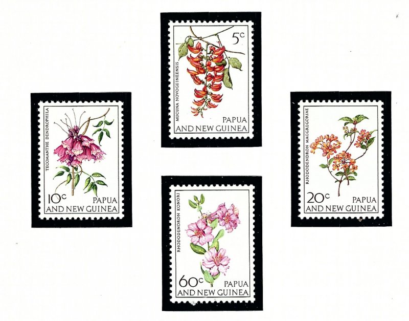 Papua New Guinea 228-31 MNH 1966 Flowers