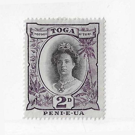 Tonga Sc #56 2p violet & black OG/HR VF