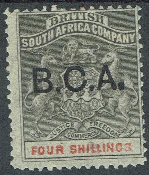 BRITISH CENTRAL AFRICA 1891 OVERPRINTED ARMS 4/-