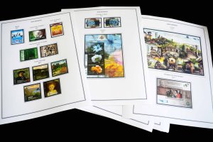 COLOR PRINTED SAN MARINO 2011-2020 STAMP ALBUM PAGES (58 illustrated pages)