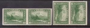 Canada #155b #155c XF/NH Imperf Pair Duo 