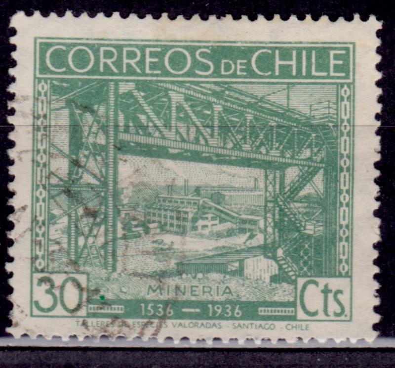 Chile, 1936, Mining, 30c, Scott# 190, used