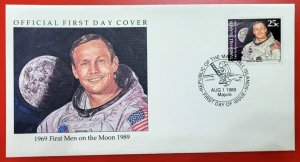 MARSHALL ISLANDS First Men on The Moon - N. Armstrong (1989) FDC