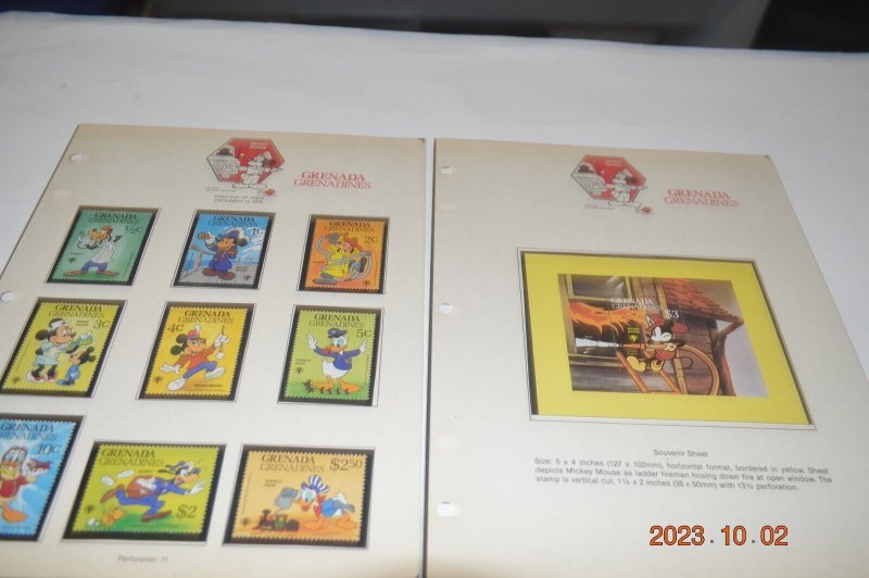 The Disney World of Postage Stamps Album mnh stamps and souvenir sheets